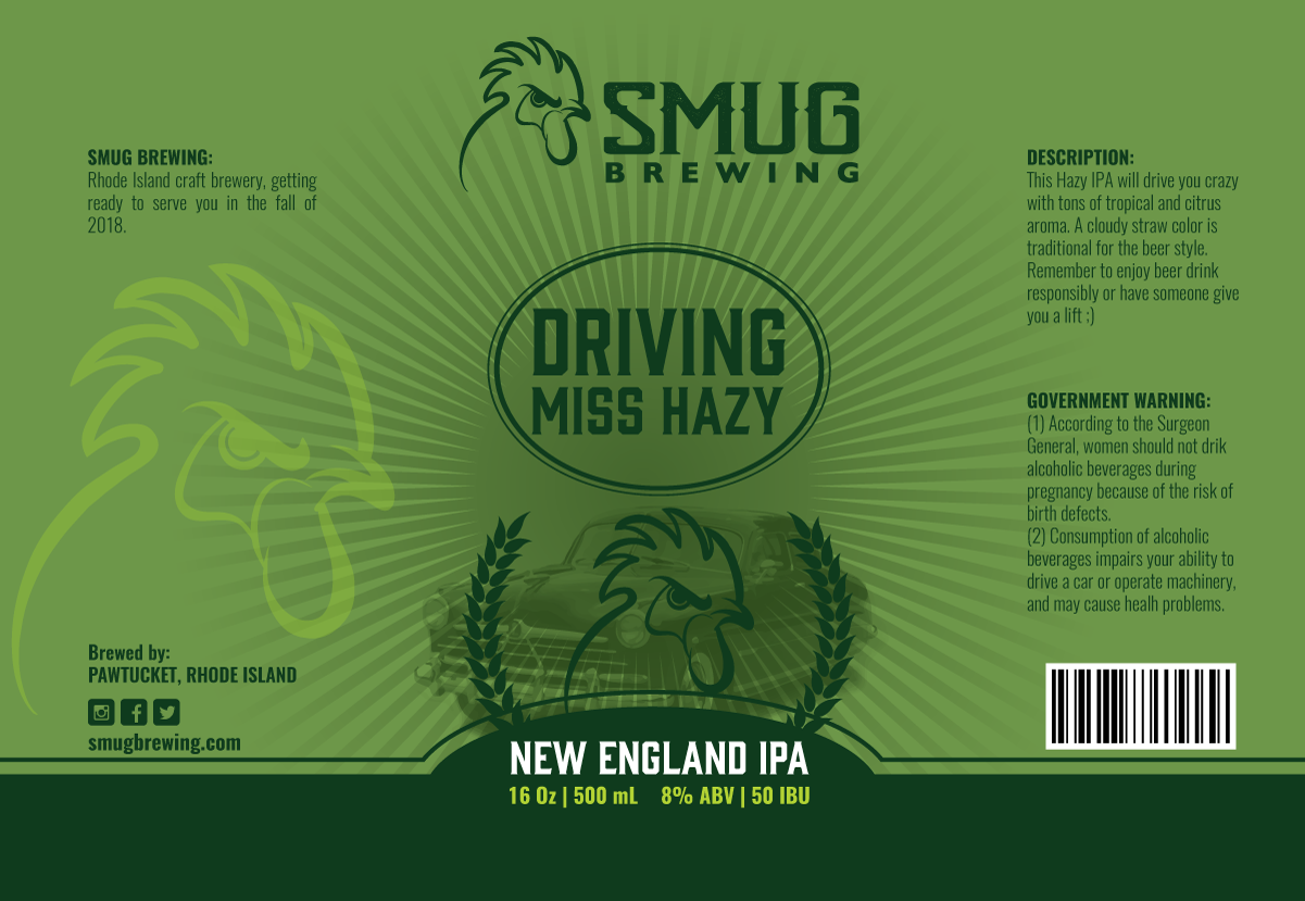 Design Étiquette par Sergio Coelho pour Smug Brewing Company | Design #19550789