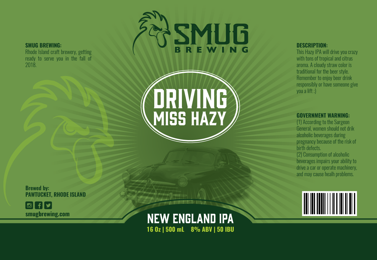 Design Étiquette par Sergio Coelho pour Smug Brewing Company | Design #19570465