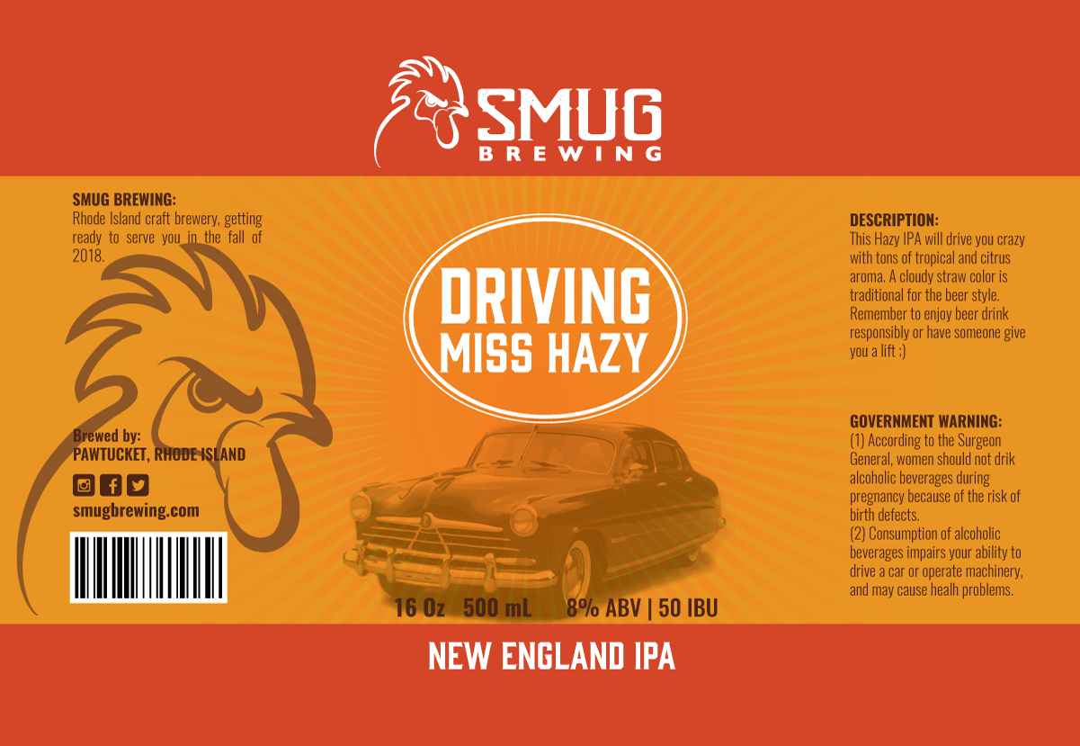 Label Design by Sergio Coelho for Smug Brewing Company | Design #19570498