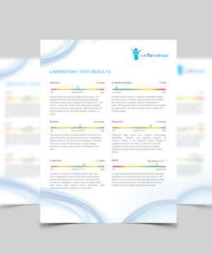 LabToWellness background design | Diseño Gráfico por Amduat Design
