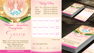 Nail Salon Business Card Design Project