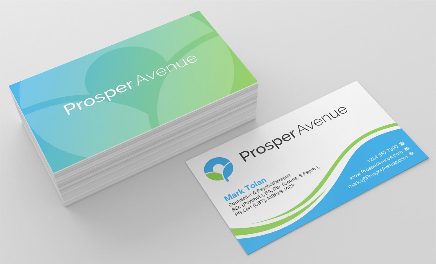 Business Card Design by INDIAN_Ashok for Prosper Avenue | Design #19476870