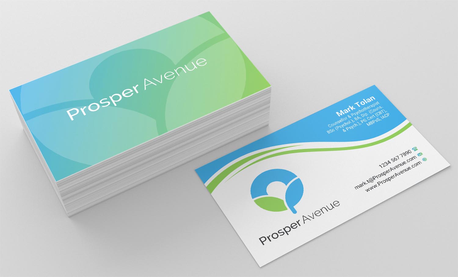Business Card Design by INDIAN_Ashok for Prosper Avenue | Design #19476882