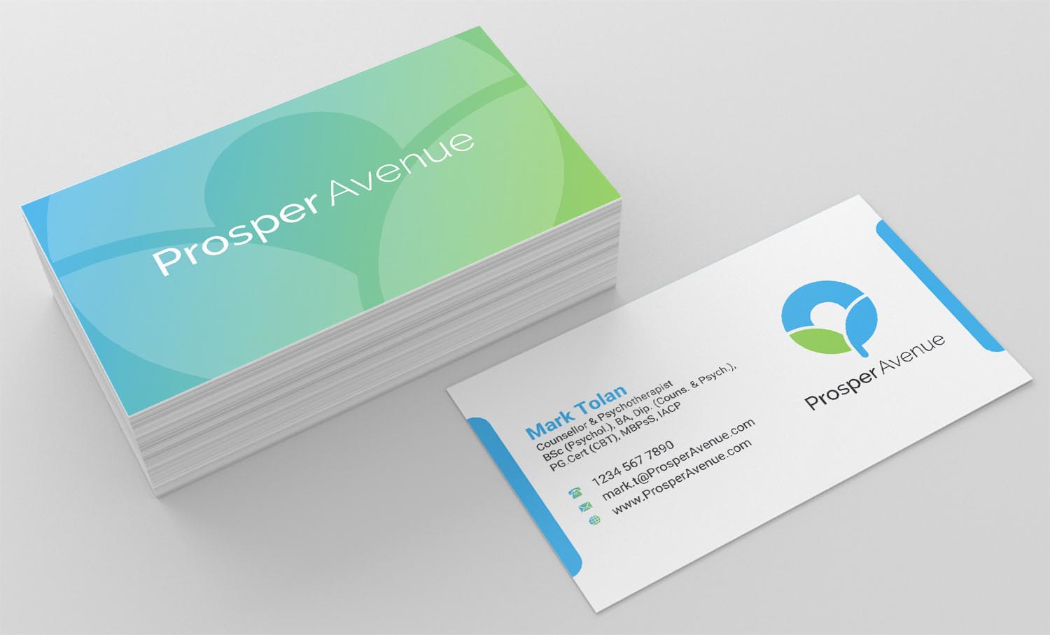 Business Card Design by INDIAN_Ashok for Prosper Avenue | Design #19476883