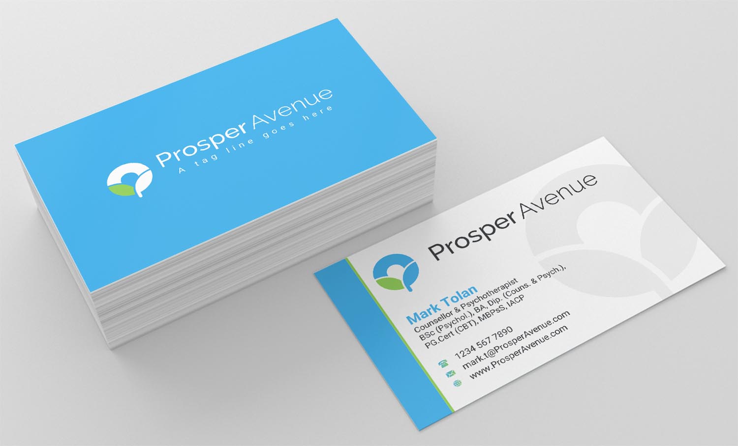 Business Card Design by INDIAN_Ashok for Prosper Avenue | Design #19476886