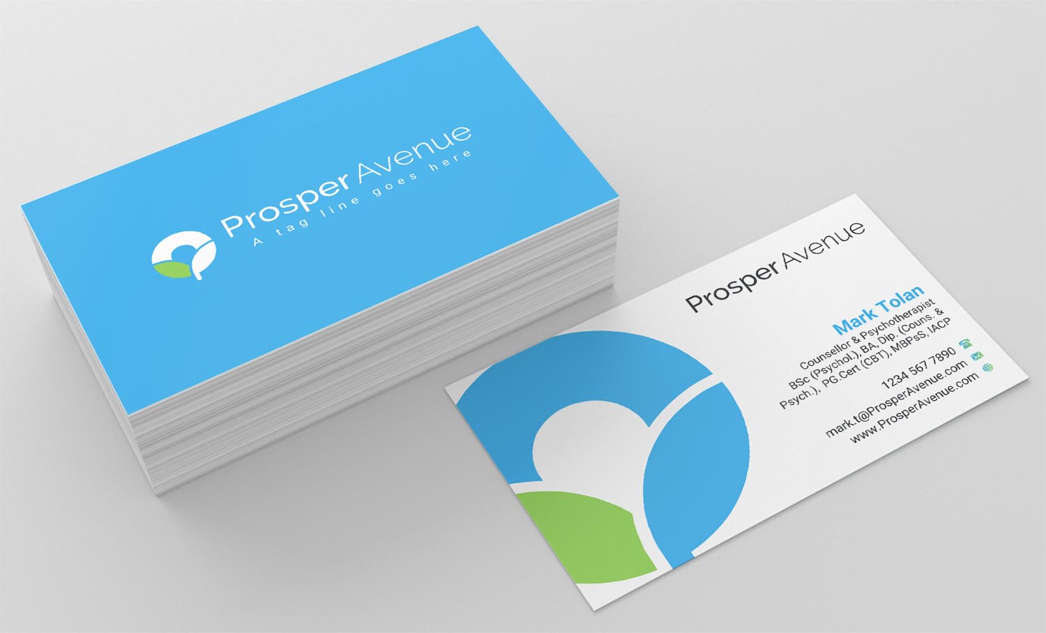 Business Card Design by INDIAN_Ashok for Prosper Avenue | Design #19476889