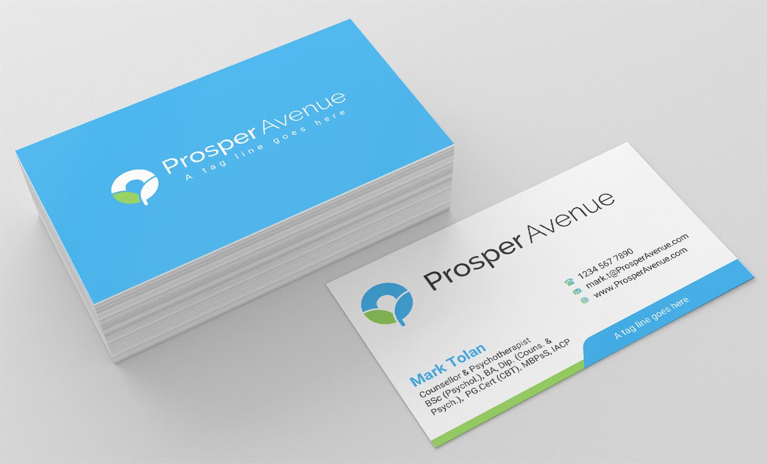 Business Card Design by INDIAN_Ashok for Prosper Avenue | Design #19476890