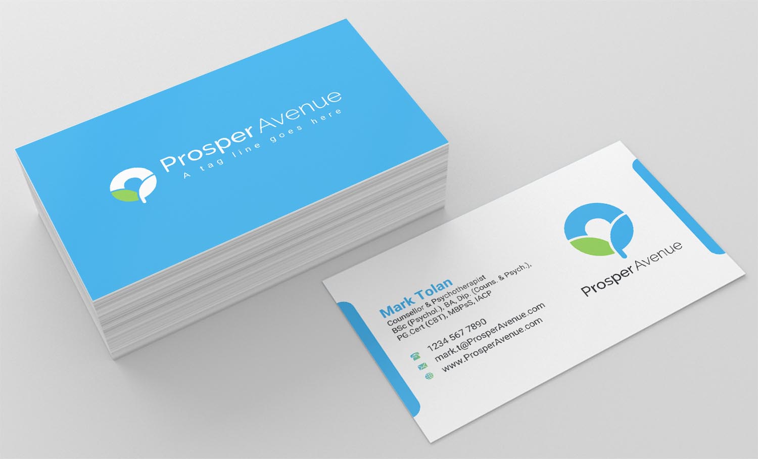 Business Card Design by INDIAN_Ashok for Prosper Avenue | Design #19476892