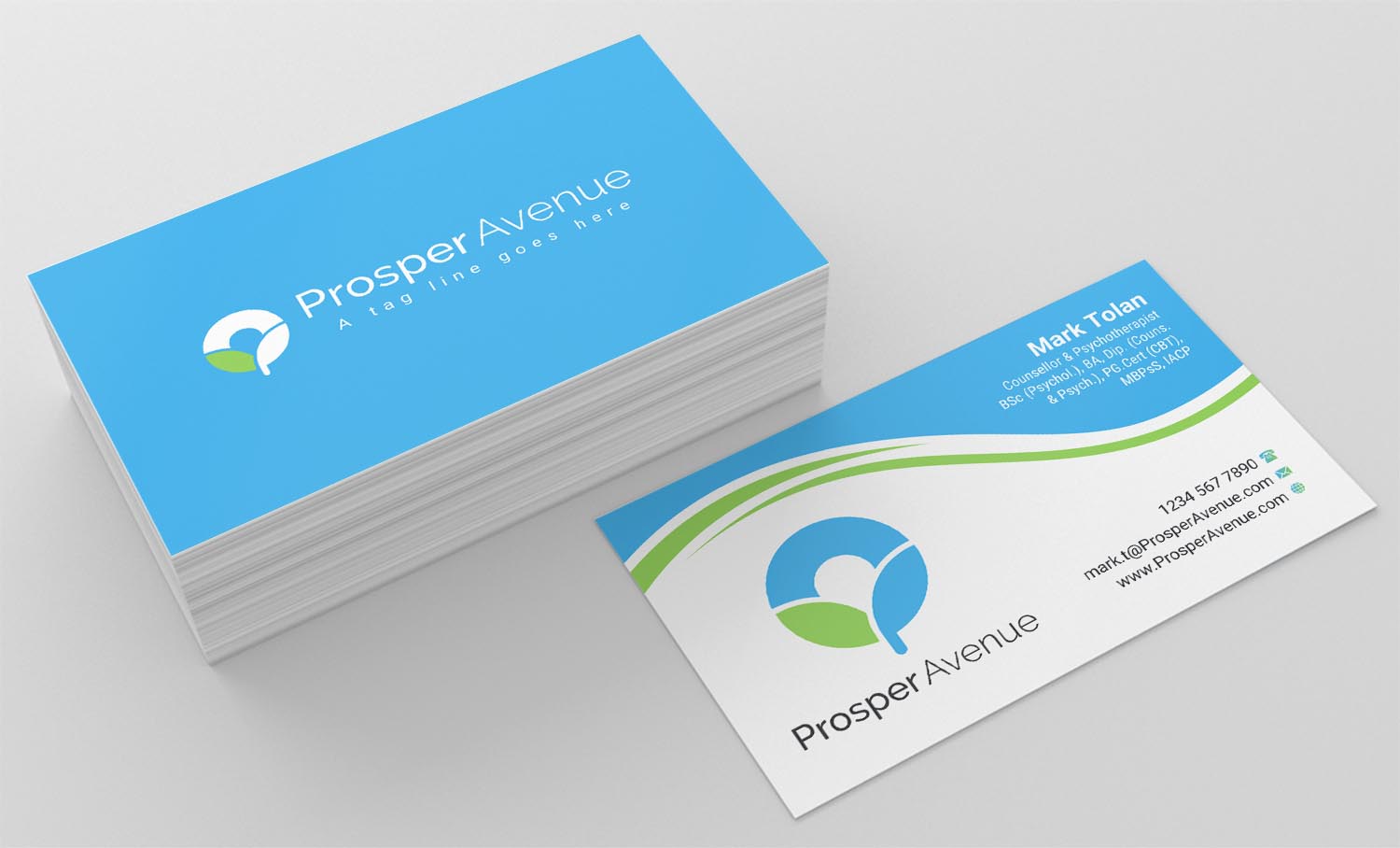Business Card Design by INDIAN_Ashok for Prosper Avenue | Design #19476894
