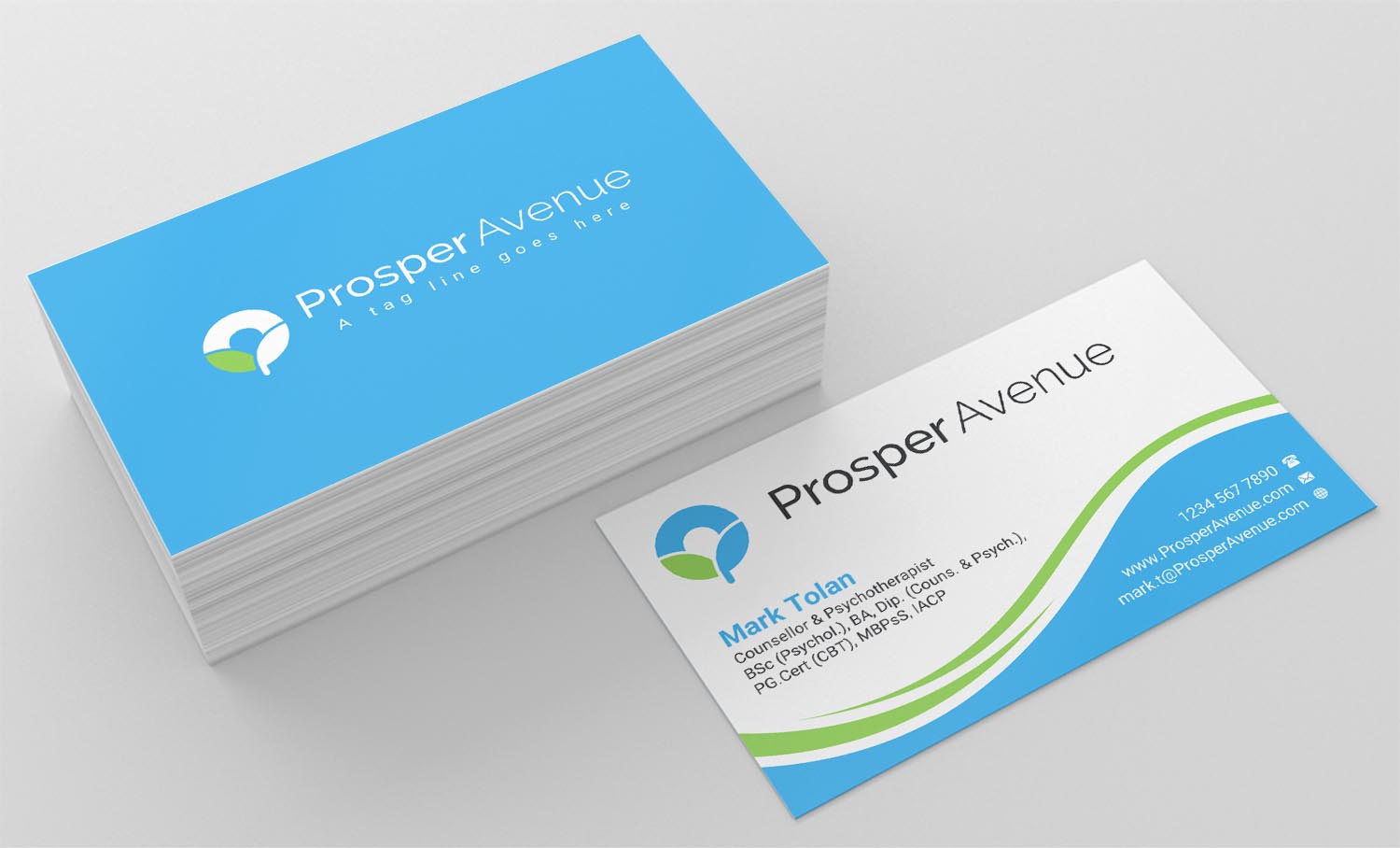 Business Card Design by INDIAN_Ashok for Prosper Avenue | Design #19476896