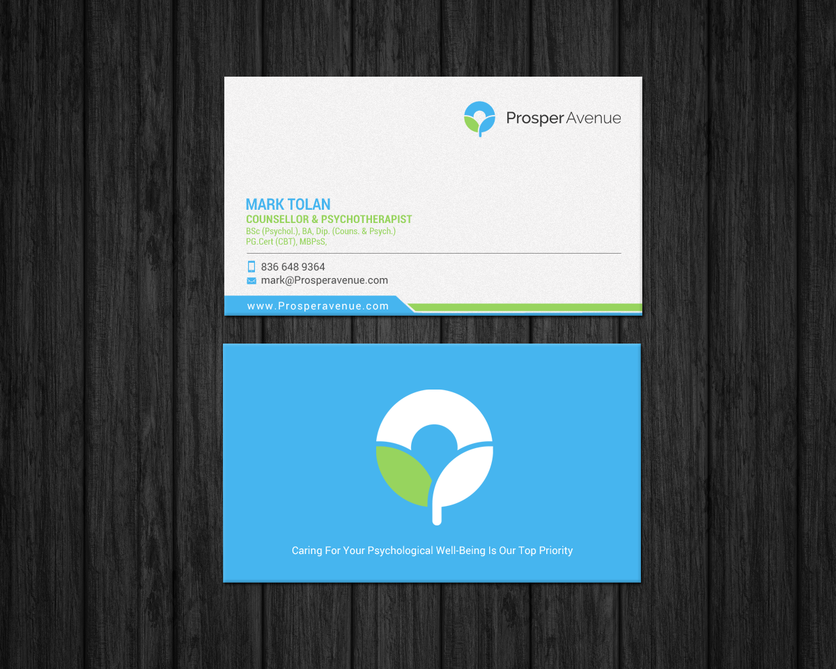 Business Card Design by chandrayaan.creative for Prosper Avenue | Design #19472774