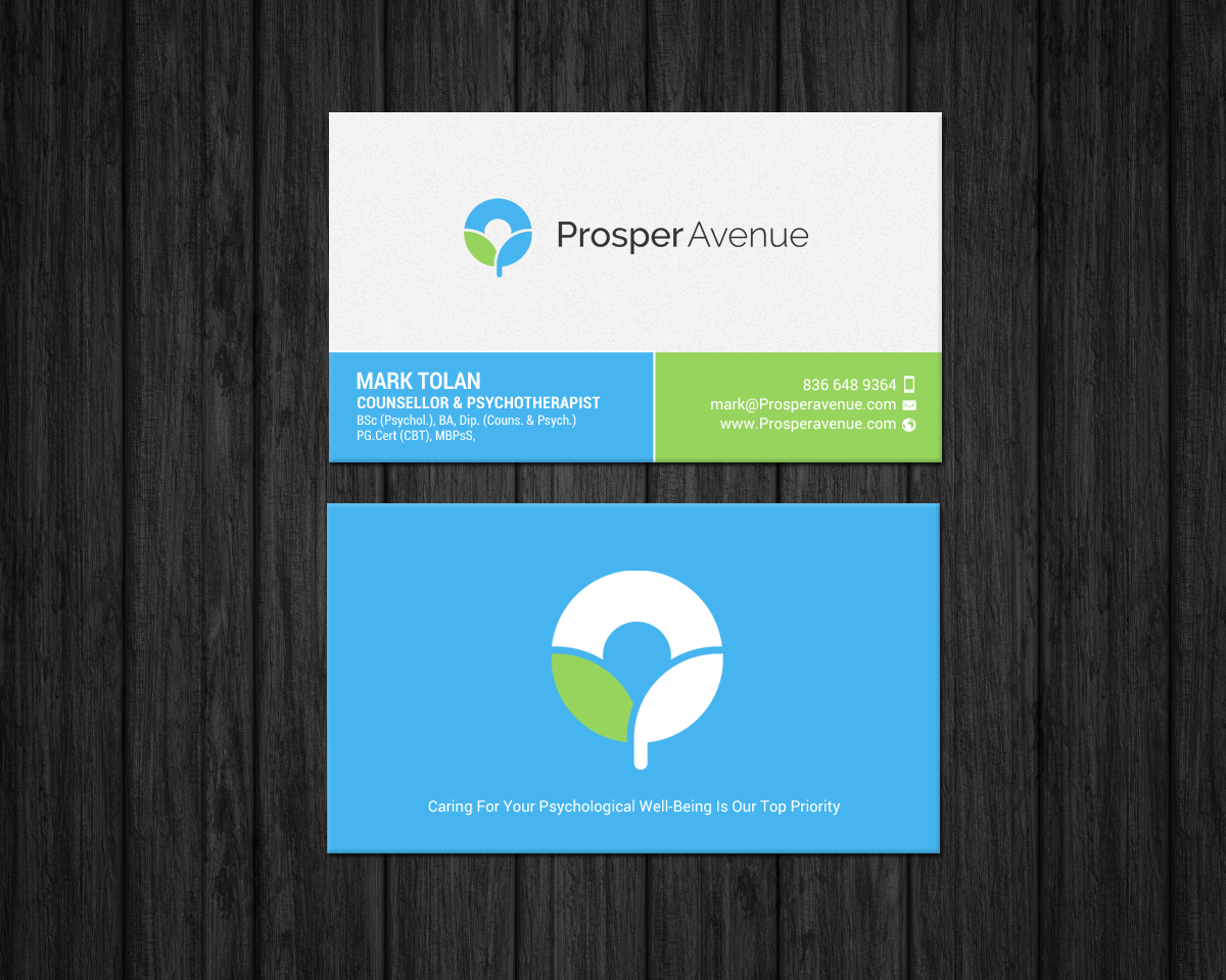 Business Card Design by chandrayaan.creative for Prosper Avenue | Design #19472788