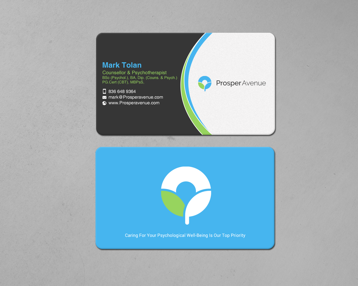Business Card Design by chandrayaan.creative for Prosper Avenue | Design #19486734