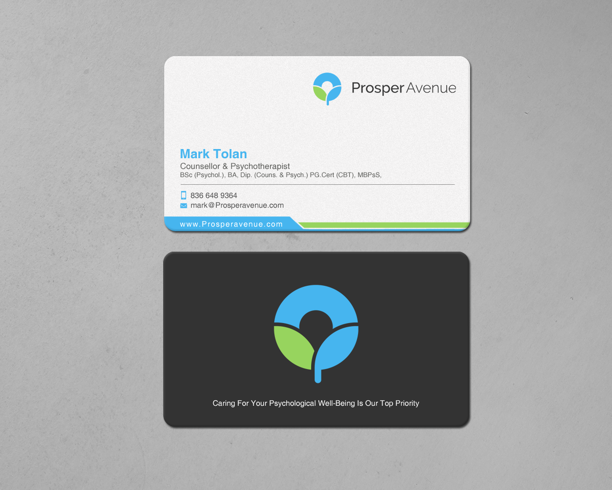 Business Card Design by chandrayaan.creative for Prosper Avenue | Design #19486775