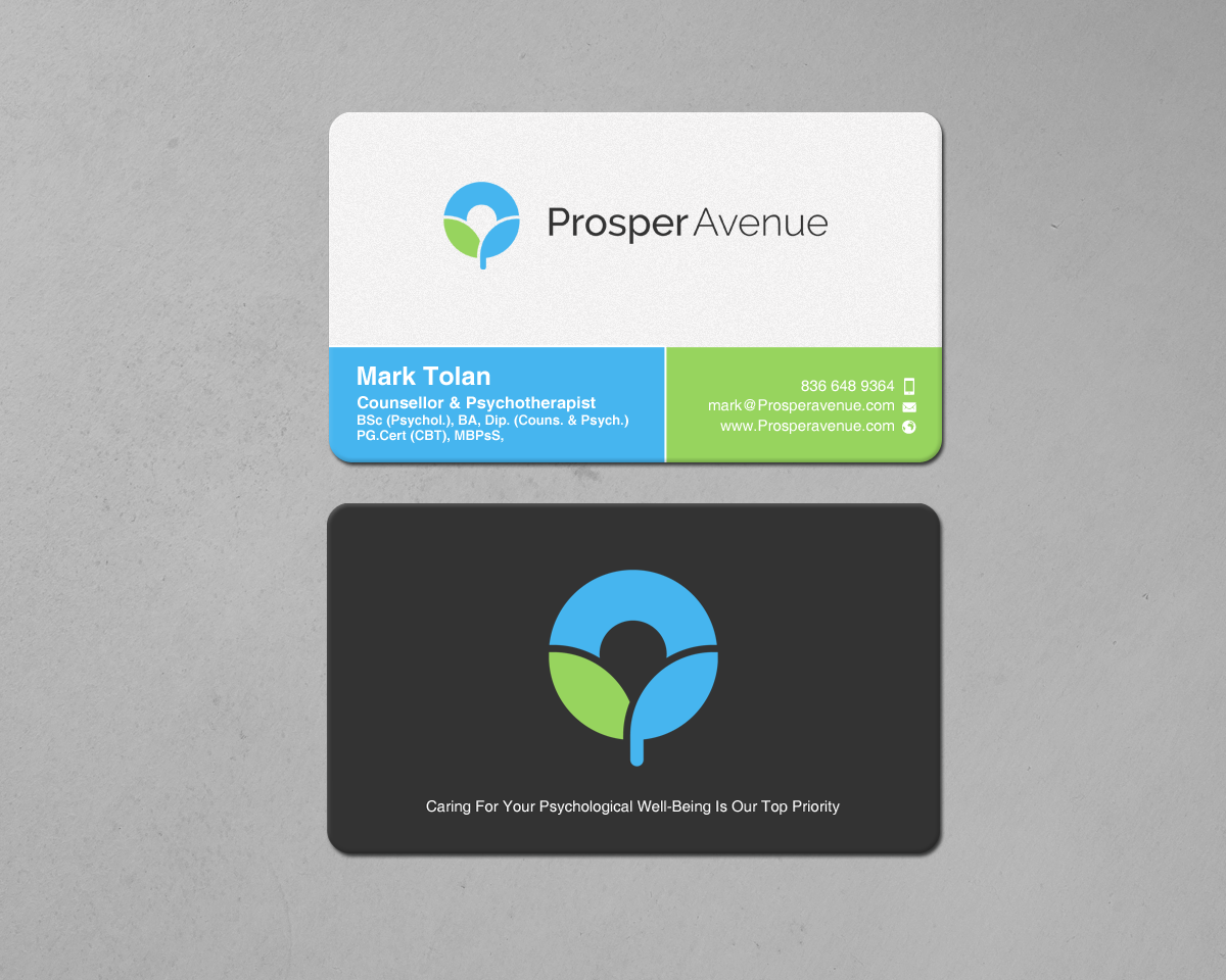 Business Card Design by chandrayaan.creative for Prosper Avenue | Design #19486781