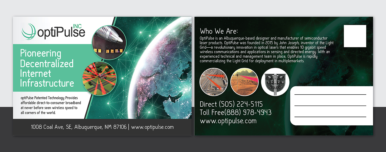 Postcard Design by Deziners Zone for optiPulse, Inc. | Design #19473997