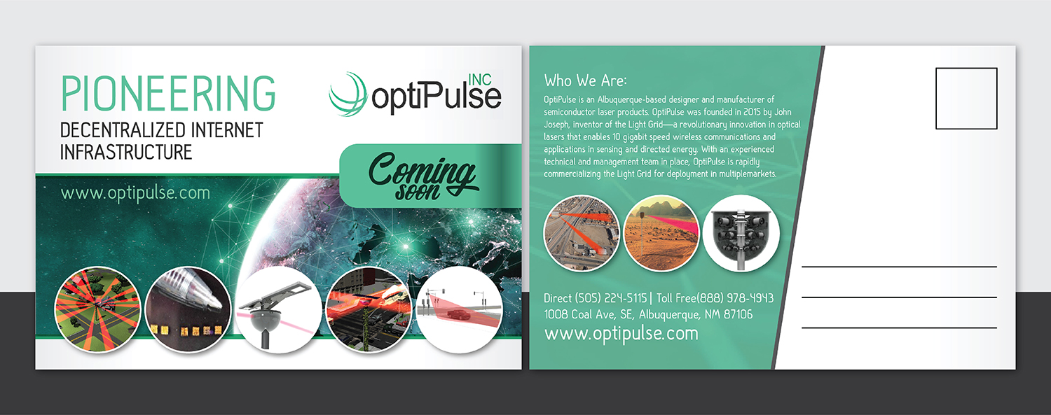 Postcard Design by Deziners Zone for optiPulse, Inc. | Design #19473998