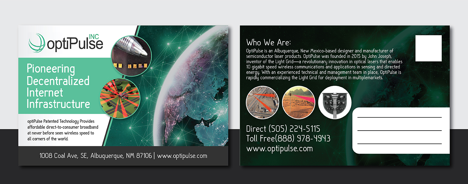 Postcard Design by Deziners Zone for optiPulse, Inc. | Design #19543495