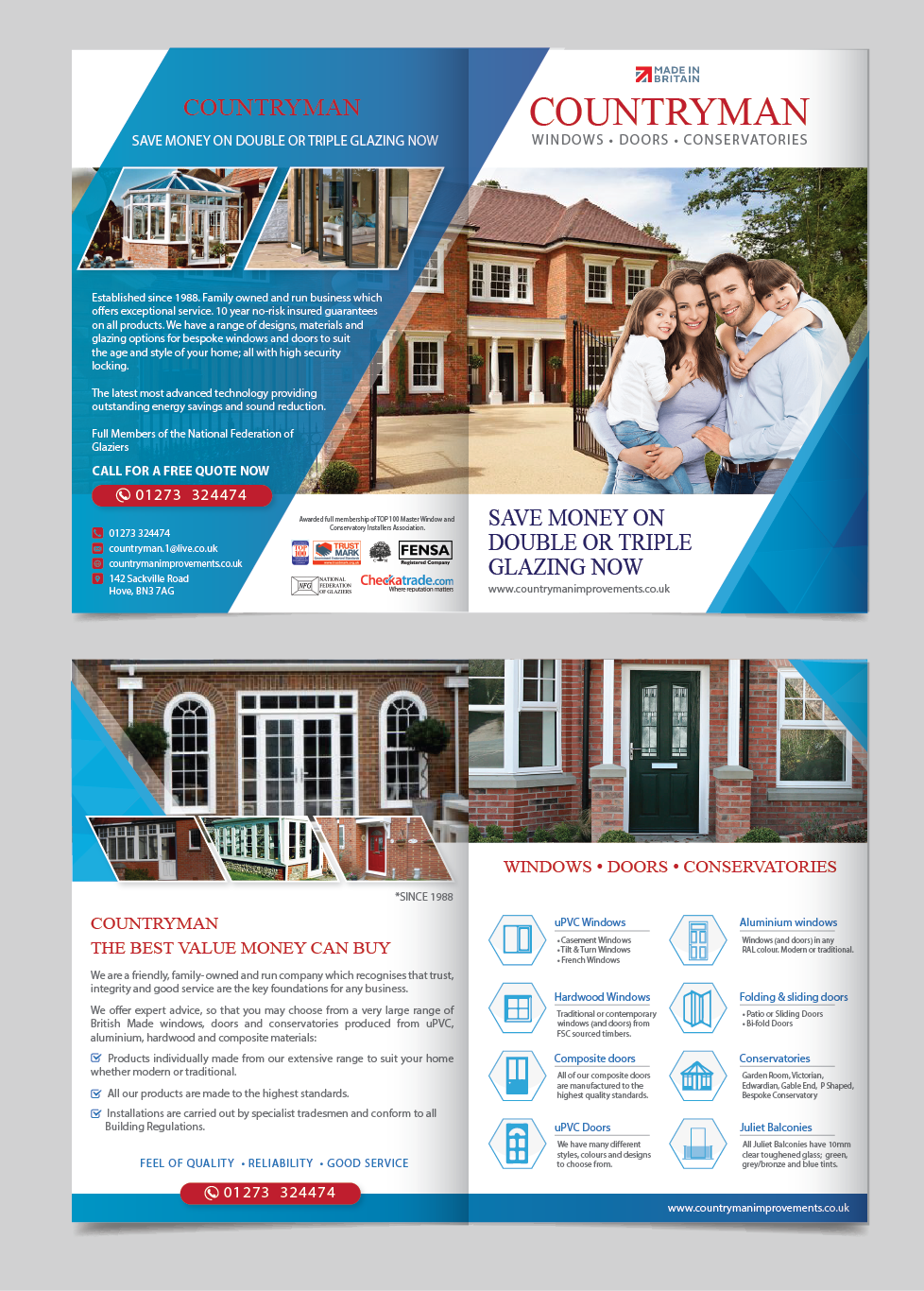 Flyer Design by alex989 for Countryman Improvements Ltd | Design #19494701