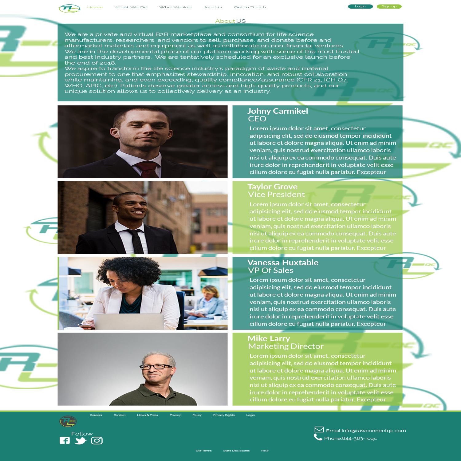 Web Design by JDaBeast for RAWCONNECT-QC | Design #19548531