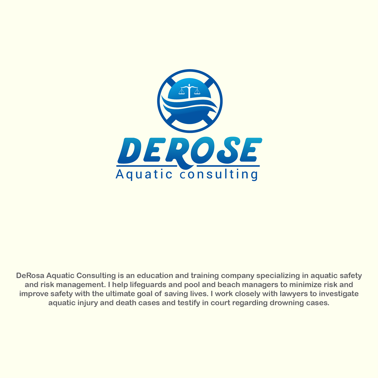 Logo Design by FiVE PiXEL for DeRosa Aquatic Consulting | Design #19543899