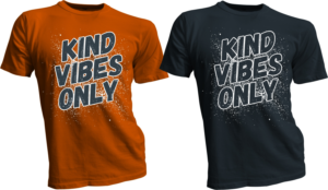 Kind Vibes Only Surf Style T-Shirt Design | T-Shirt-Design von bacujkov