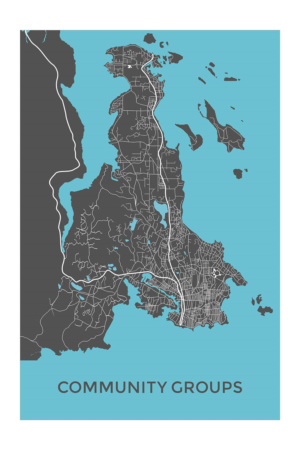 Poster - Map of Victoria - Community Groups | Poster Design by Fine Graphics House