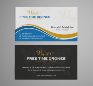 Business Card Design by Tilt for Free Time Drones | Design: #19480694