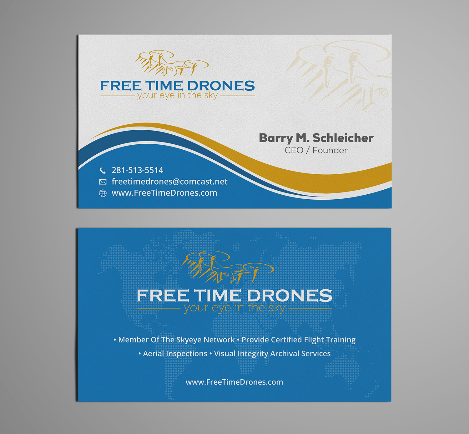 Visitenkarten-Design von Tilt für Free Time Drones | Design #19480695