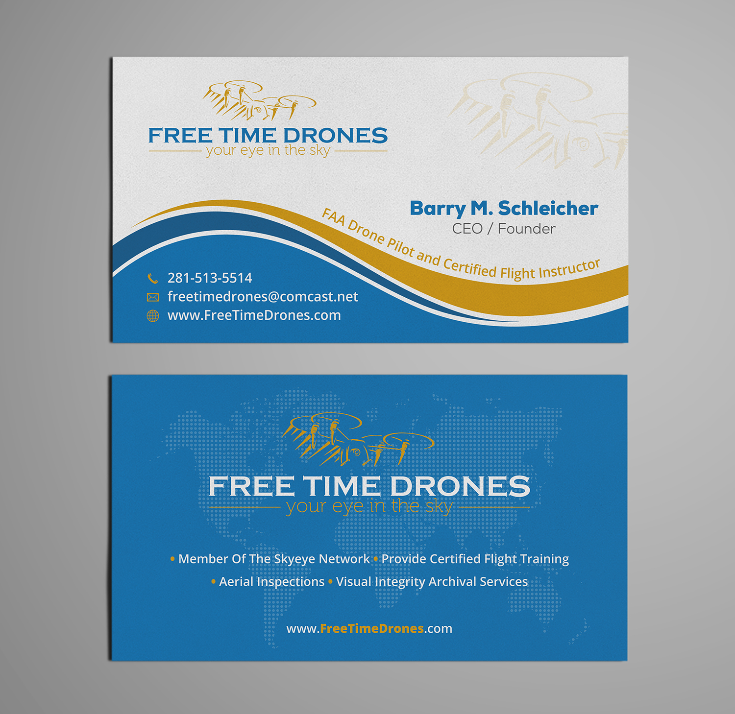Diseño de Tarjeta de Presentación por Tilt para Free Time Drones | Diseño: #19534031
