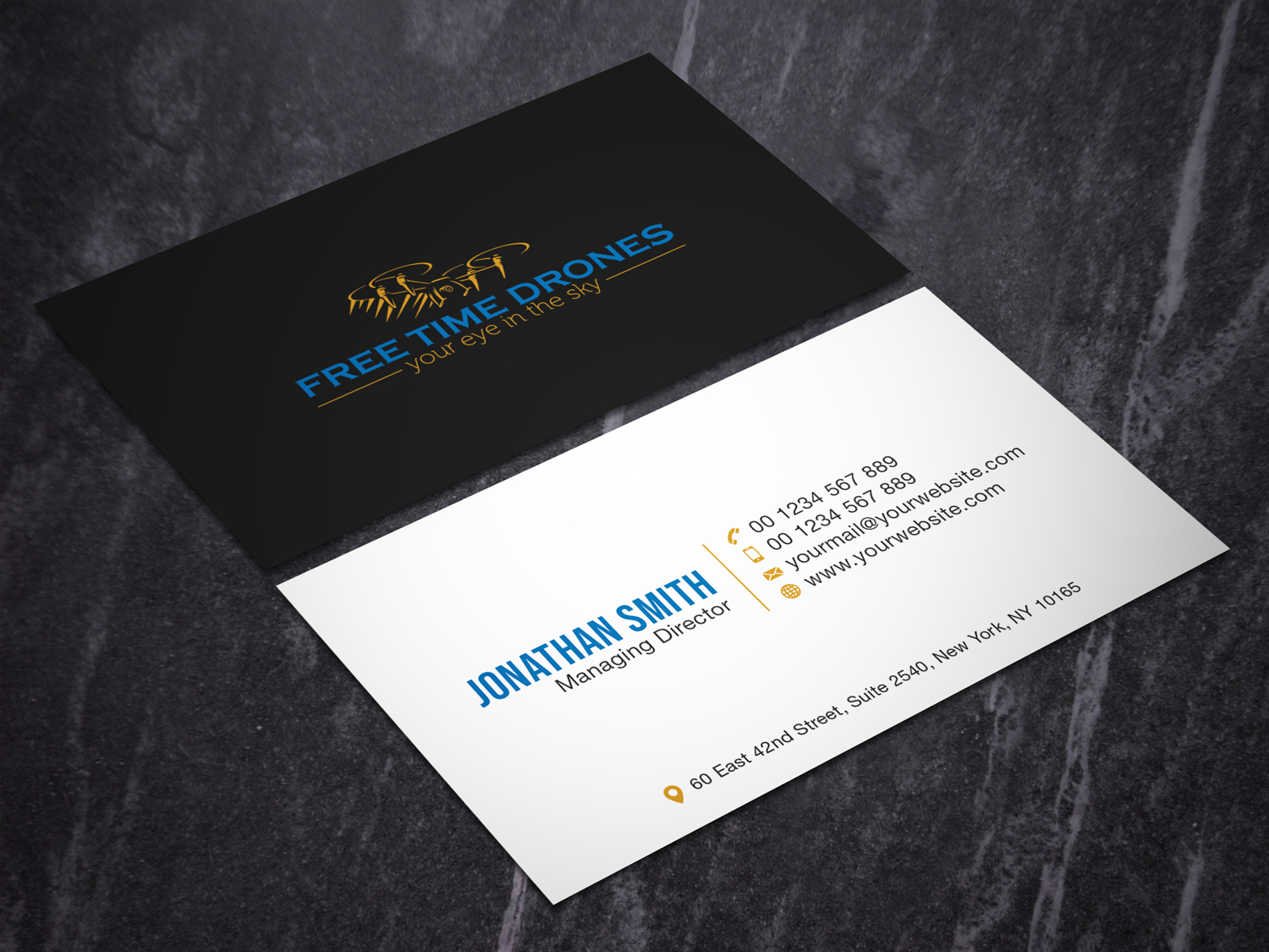 Business Card Design by IKdesigns for Free Time Drones | Design #19494992