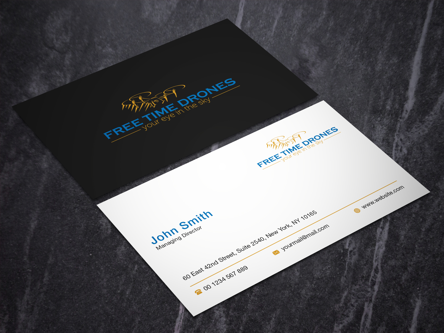 Business Card Design by IKdesigns for Free Time Drones | Design #19494993