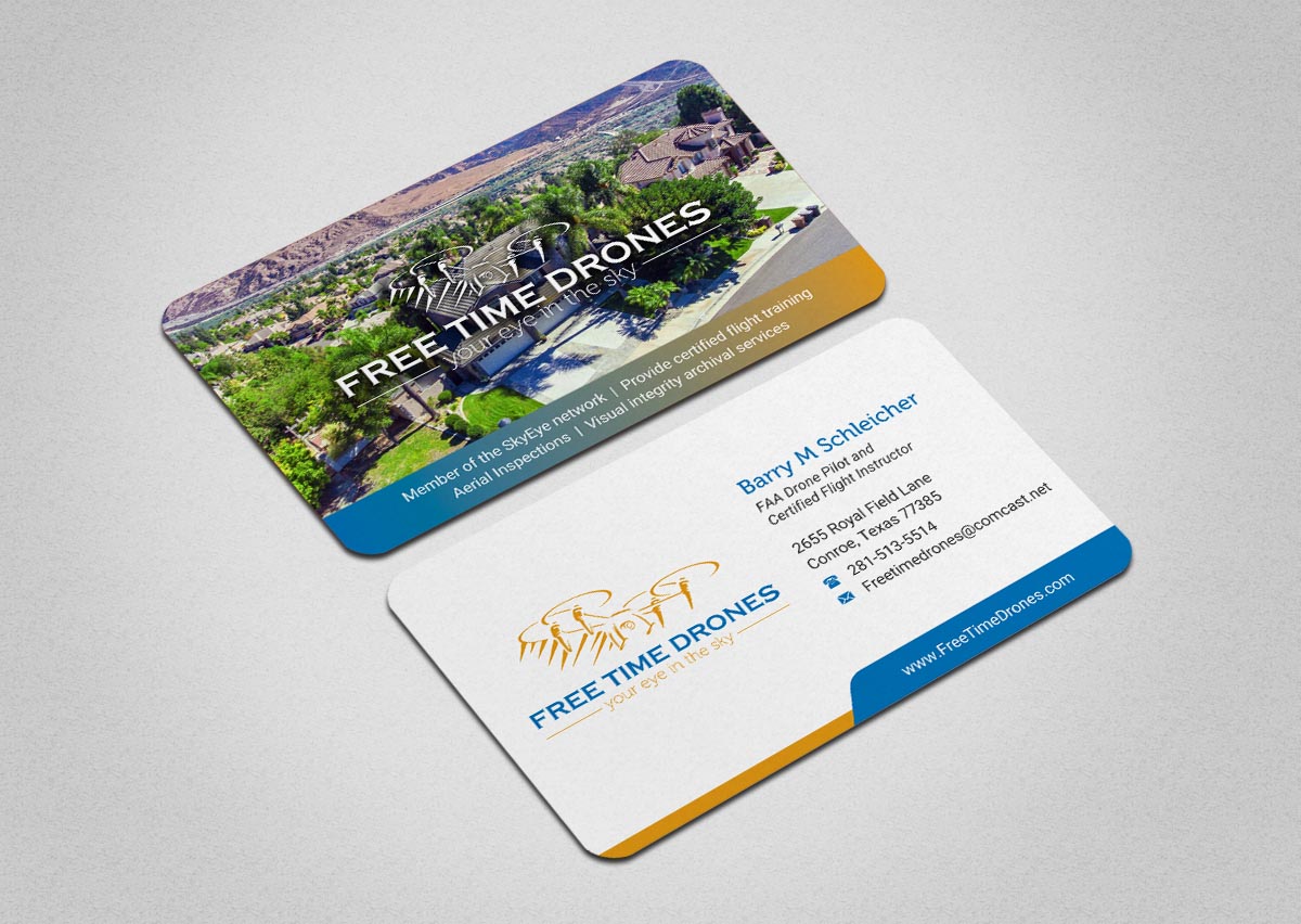Business Card Design by INDIAN_Ashok for Free Time Drones | Design #19475839