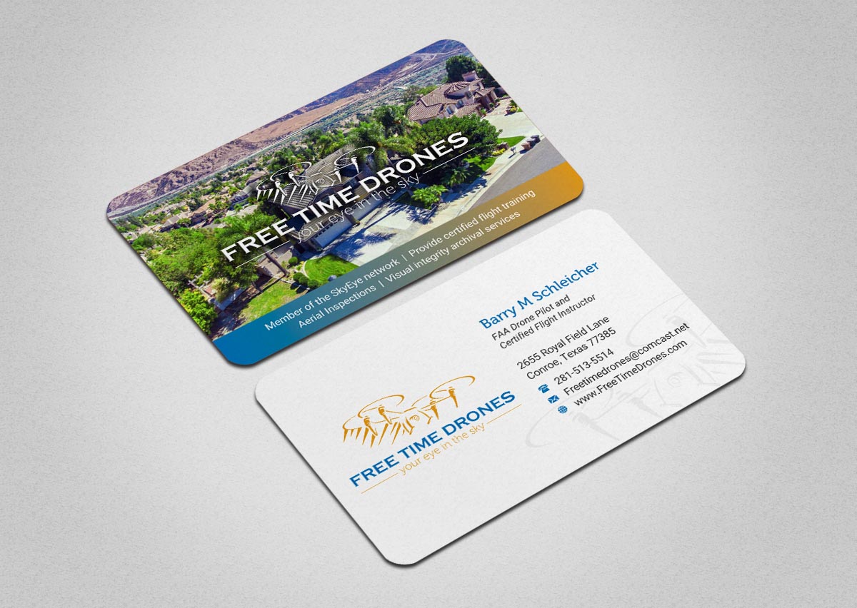 Business Card Design by INDIAN_Ashok for Free Time Drones | Design #19475840