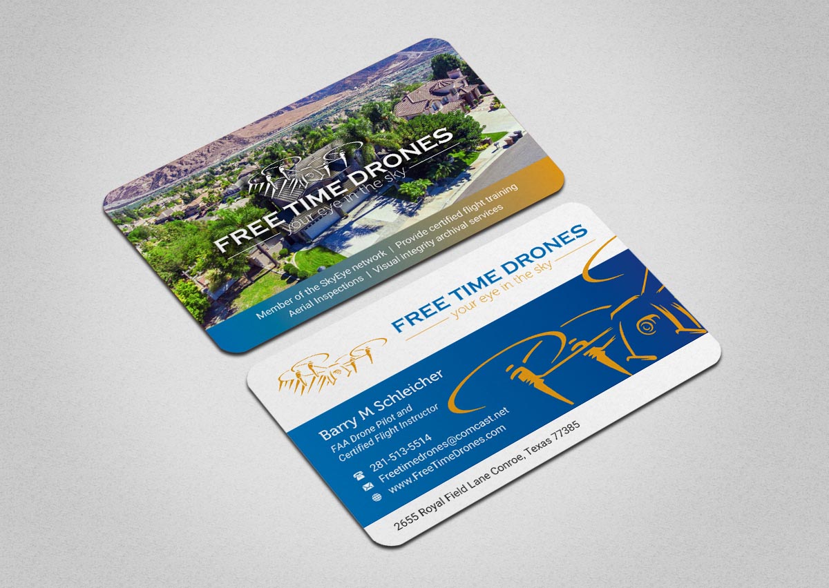 Business Card Design by INDIAN_Ashok for Free Time Drones | Design #19475842