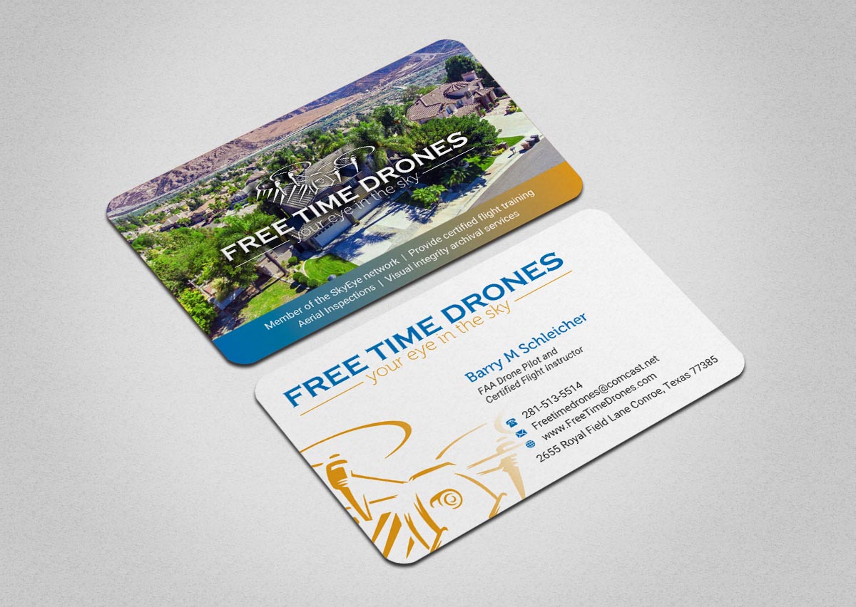 Business Card Design by INDIAN_Ashok for Free Time Drones | Design #19475843