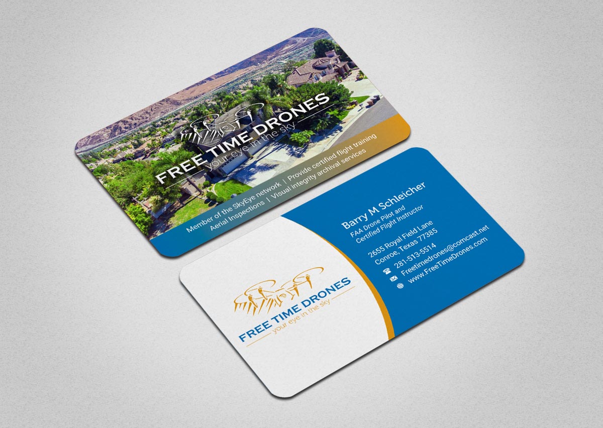Business Card Design by INDIAN_Ashok for Free Time Drones | Design #19475844