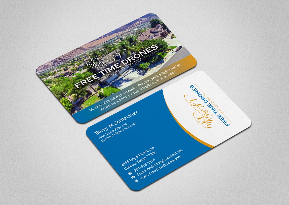 Business Card Design by INDIAN_Ashok for Free Time Drones | Design #19475845