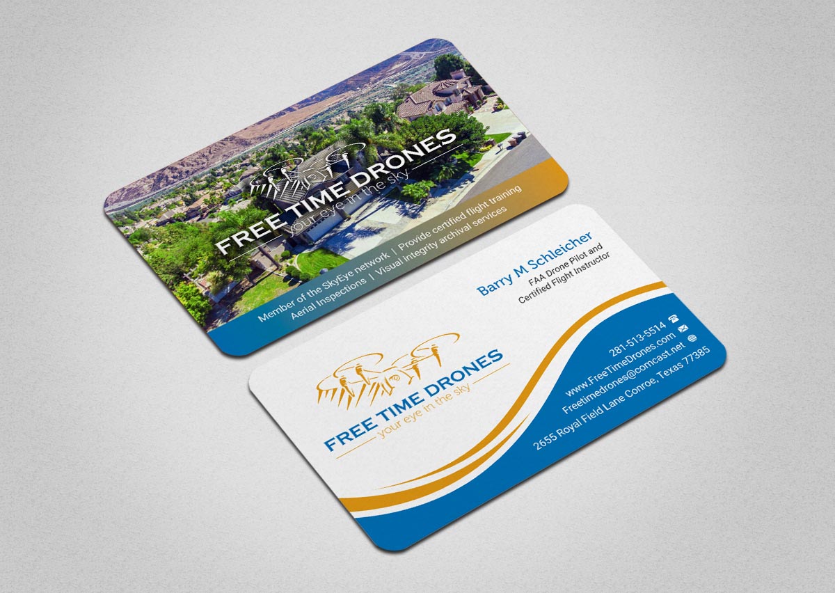Business Card Design for Free Time Drones by INDIAN_Ashok | Design #19475846