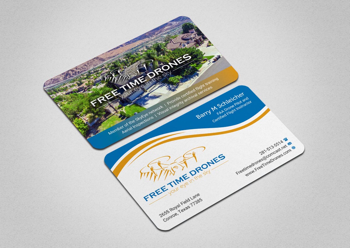 Business Card Design by INDIAN_Ashok for Free Time Drones | Design #19475847