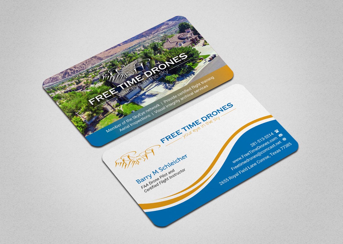 Business Card Design by INDIAN_Ashok for Free Time Drones | Design #19475848