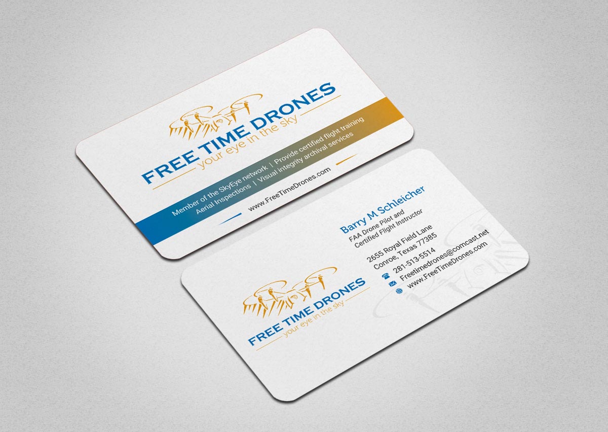 Business Card Design by INDIAN_Ashok for Free Time Drones | Design #19475850