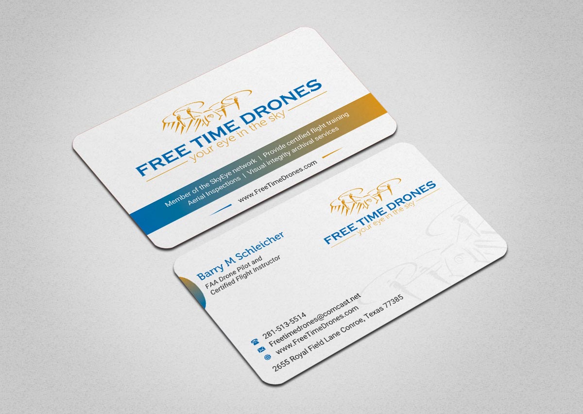 Business Card Design by INDIAN_Ashok for Free Time Drones | Design #19475851