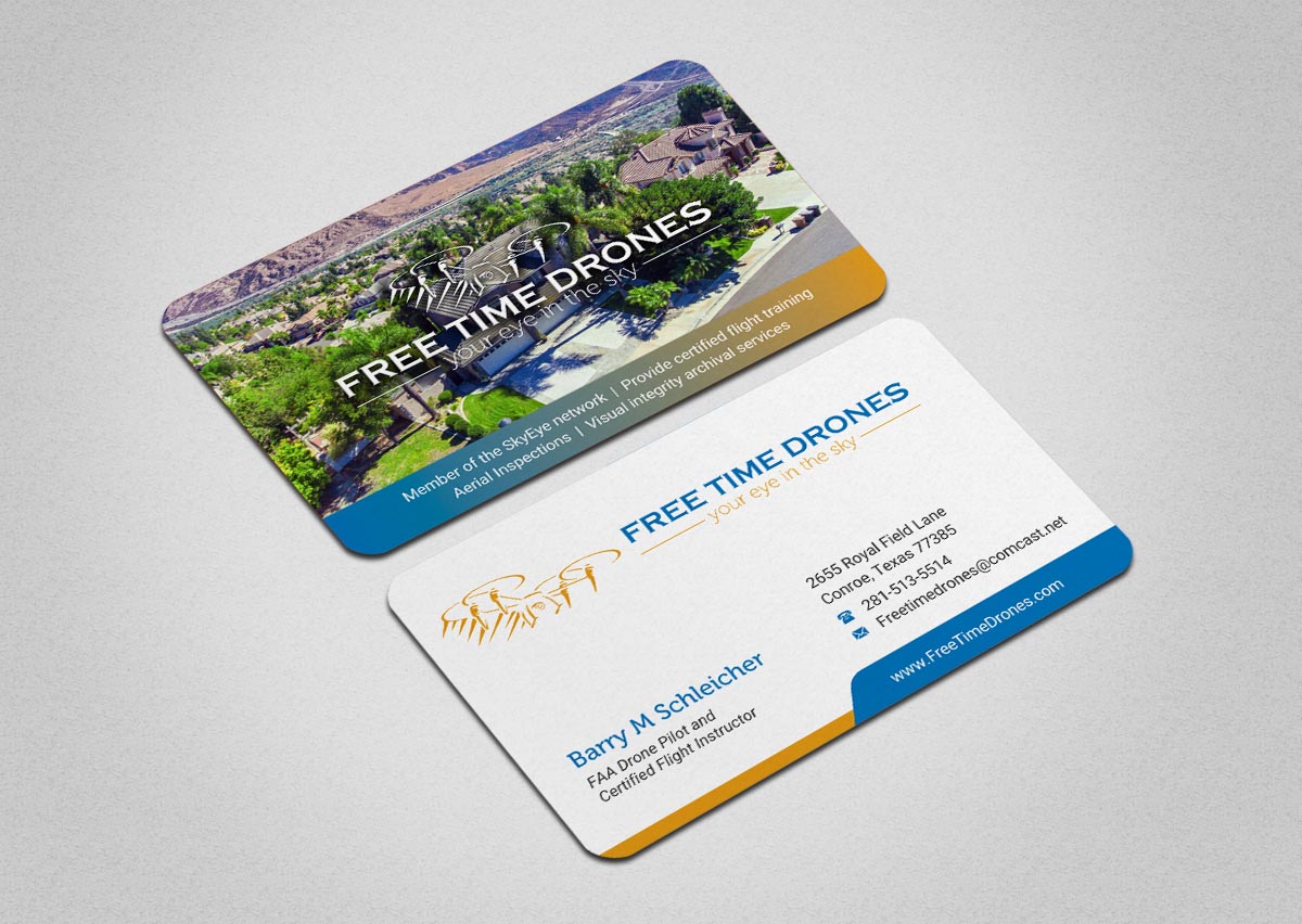 Business Card Design by INDIAN_Ashok for Free Time Drones | Design #19475852