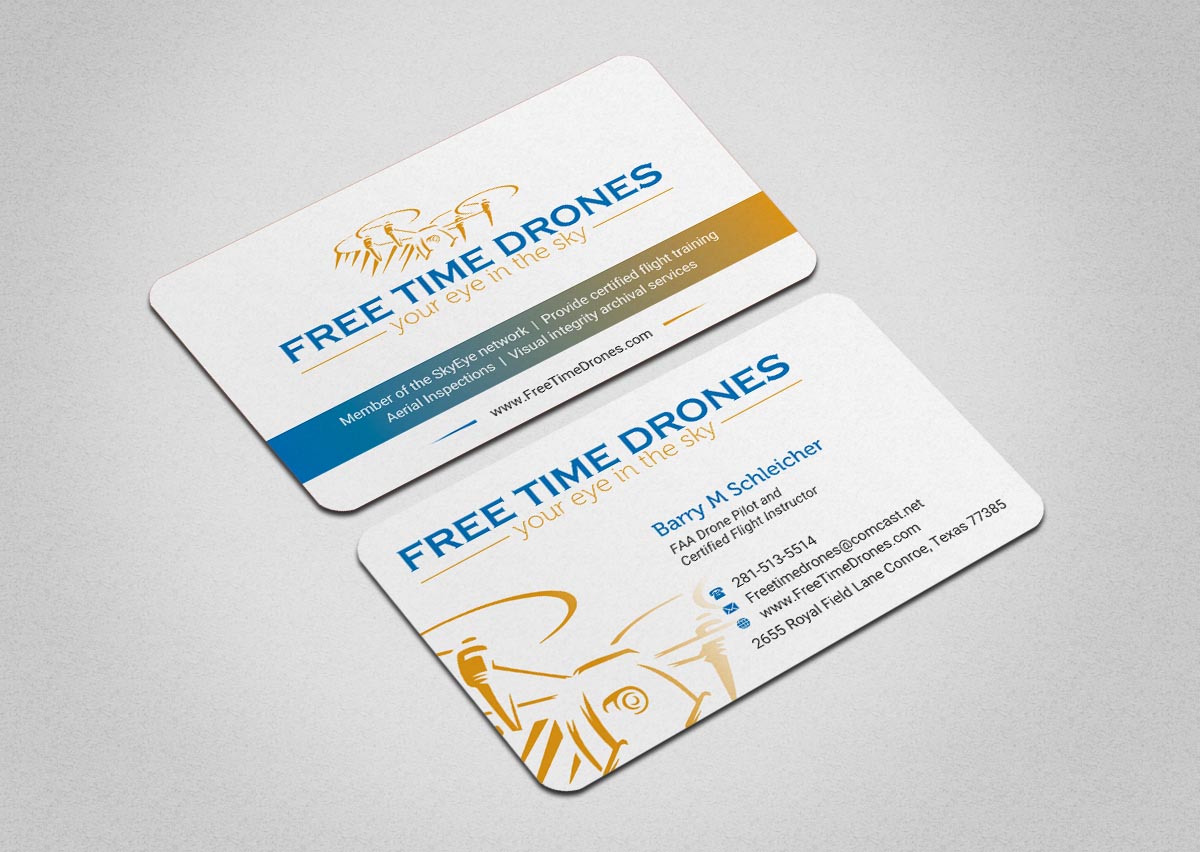 Business Card Design by INDIAN_Ashok for Free Time Drones | Design #19475853