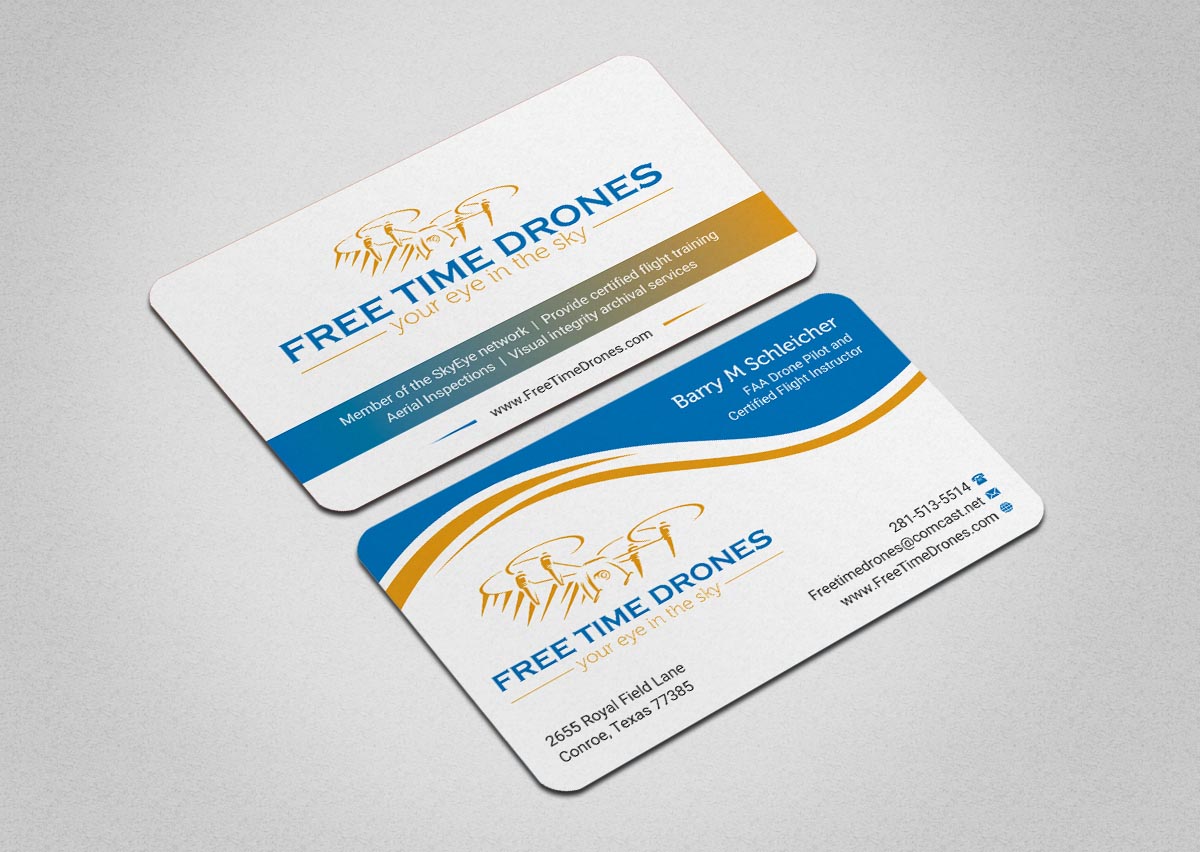 Business Card Design by INDIAN_Ashok for Free Time Drones | Design #19475856