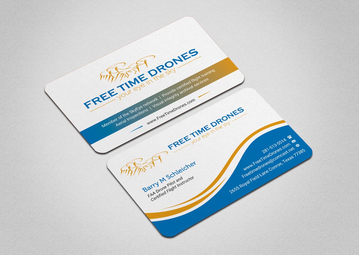 Business Card Design by INDIAN_Ashok for Free Time Drones | Design #19475859
