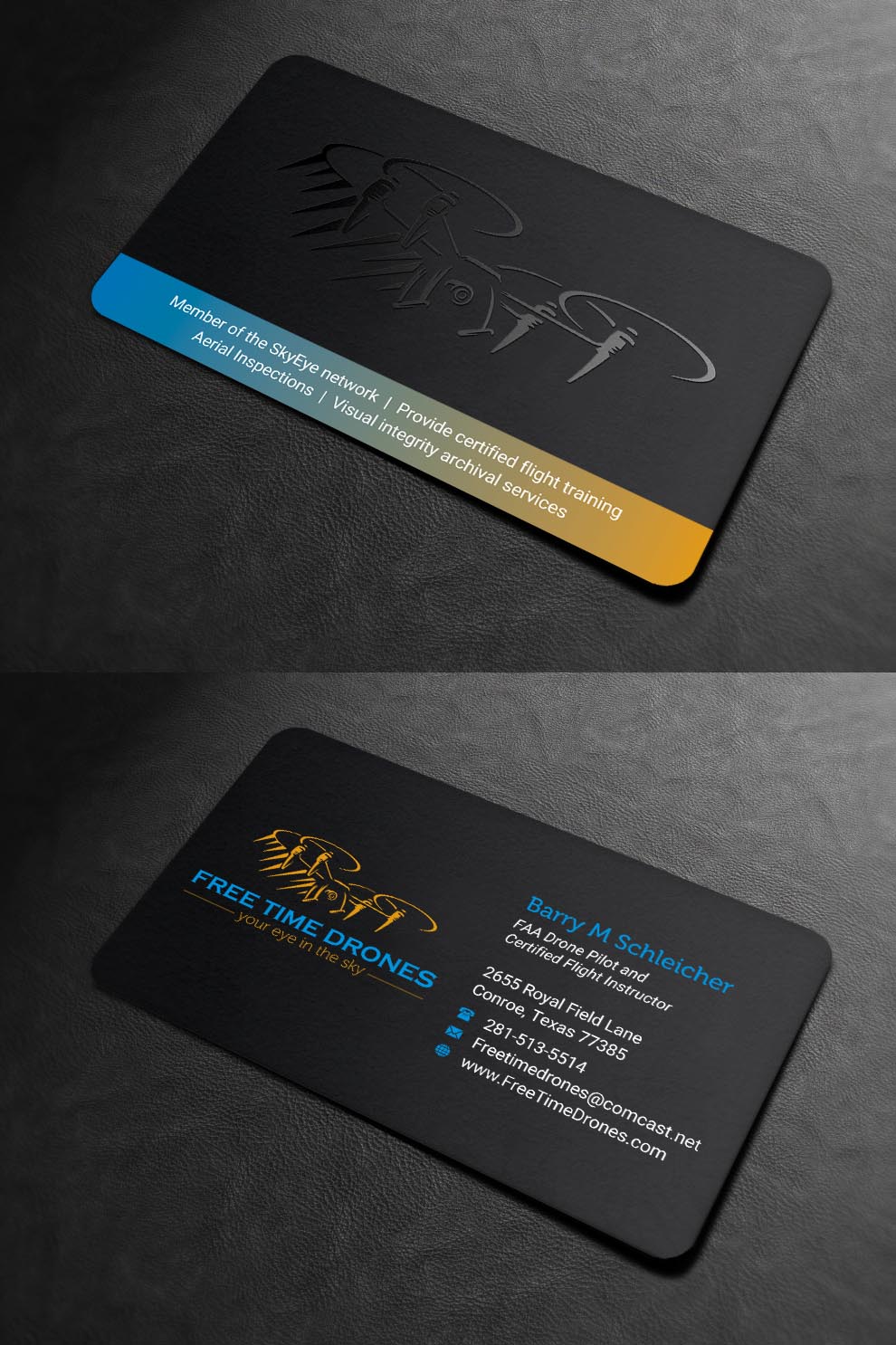 Business Card Design by INDIAN_Ashok for Free Time Drones | Design #19475860