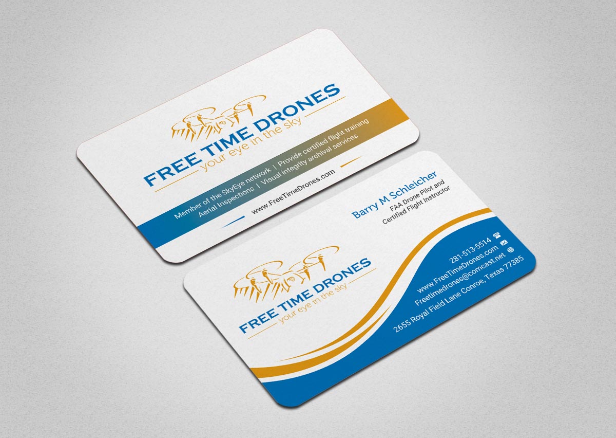 Business Card Design by INDIAN_Ashok for Free Time Drones | Design #19475861