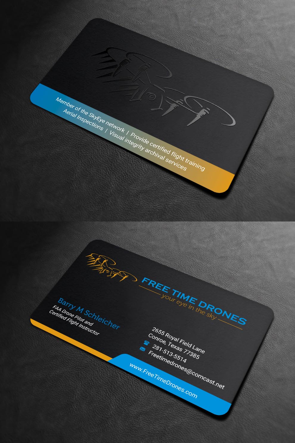 Business Card Design by INDIAN_Ashok for Free Time Drones | Design #19475862
